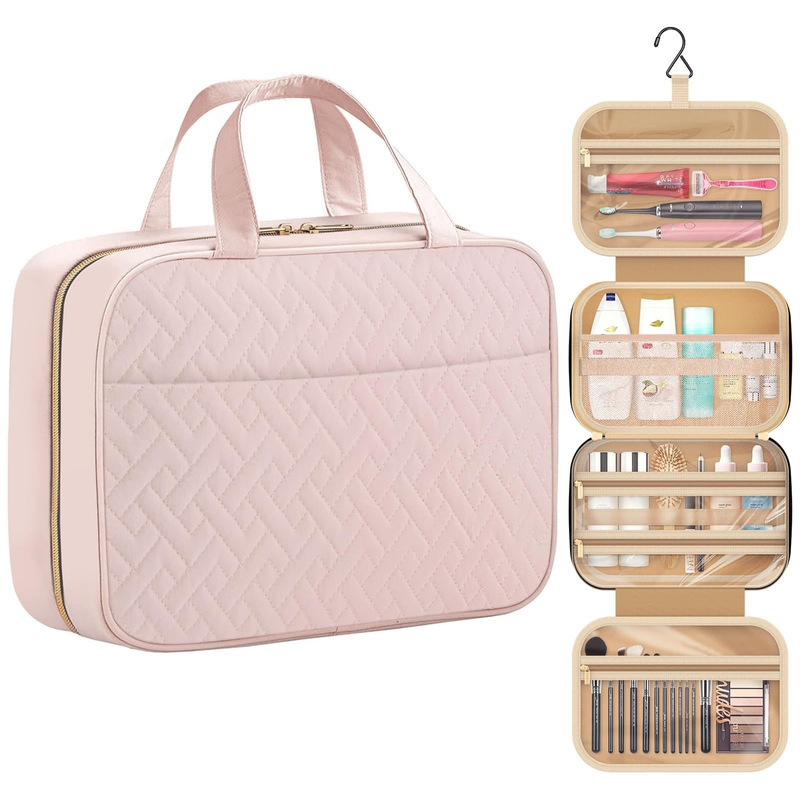 Spot Amazon cross-border travel wash bag with hook portable cosmetic bag travel waterproof ladies wash