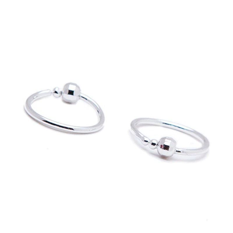 Small earrings, fashionable silver bracelet, 4mm, internet celebrity