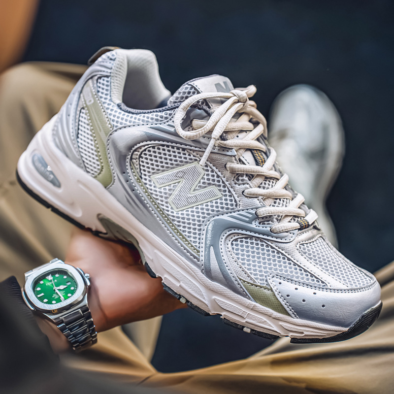 Spring and Autumn New Balance Cool Running Sports Shoes Men's Casual Running Shoes Women's Four Seasons Breathable Travel Shoes Mesh Couple Shoes