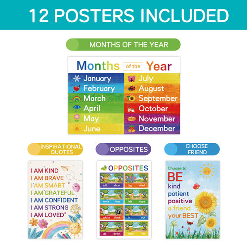 Cross-border children's education poster kindergarten primary school classroom rules classroom decoration wall chart early childhood education chart