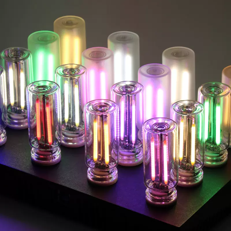 玻璃瓶小夜灯睡觉用卧室睡眠灯usb触控随身led夜灯氛围灯可调节