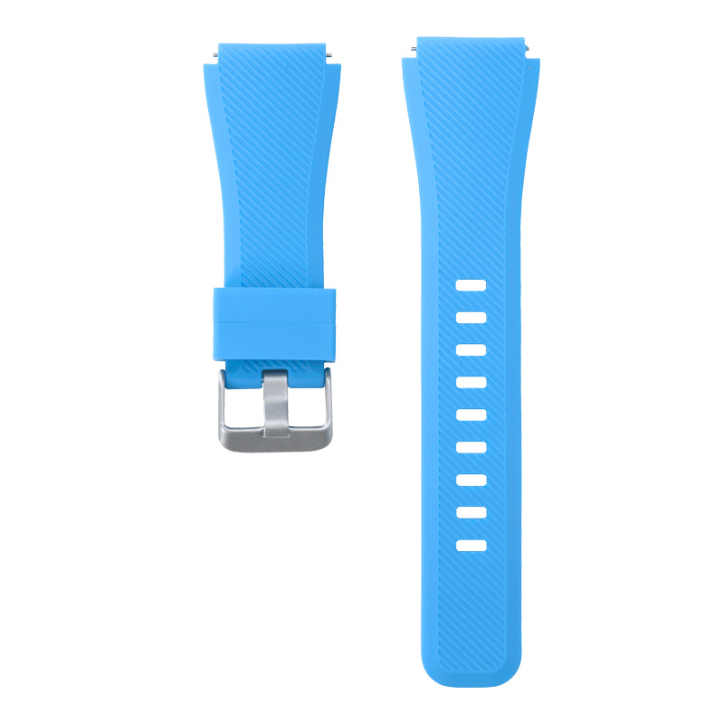 Compatible with Samsung S3 twill silicone strap 20/22mm, quick-release lugs, official same single-color silicone strap from Huawei undefined