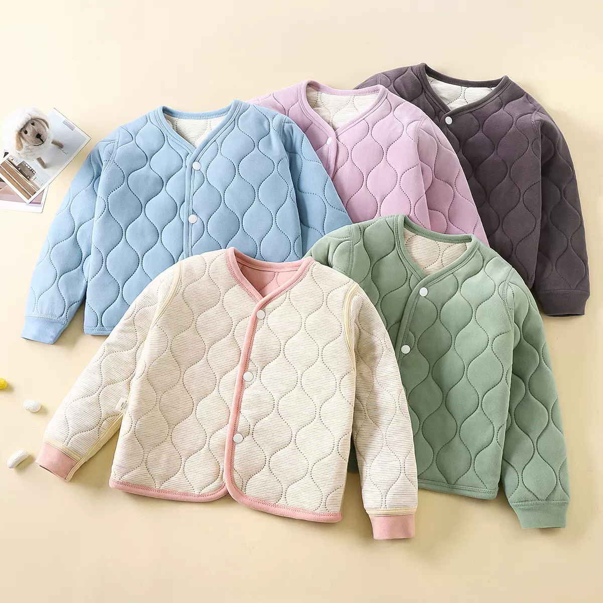 加工定制儿童校服神器棉服保暖外套加厚三层夹棉冬季男童女童棉袄