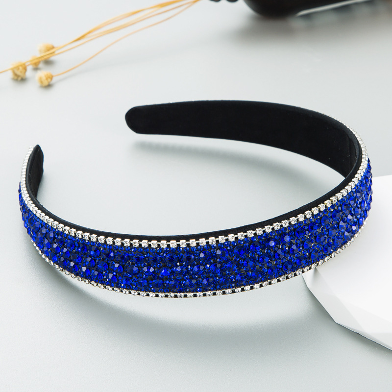 Heming diadema Corea del Sur de alto grado rhinestone colorido antideslizante diadema simple lavado de cara de ala ancha accesorios para el cabello tocado europeo y americano