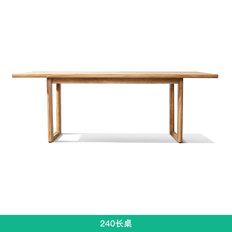 Mesas y sillas de exterior para ocio al aire libre, mesa larga de madera maciza para jardín, conjunto de mesa y sillas de teca impermeables para terraza de villa de alta gama. image 20