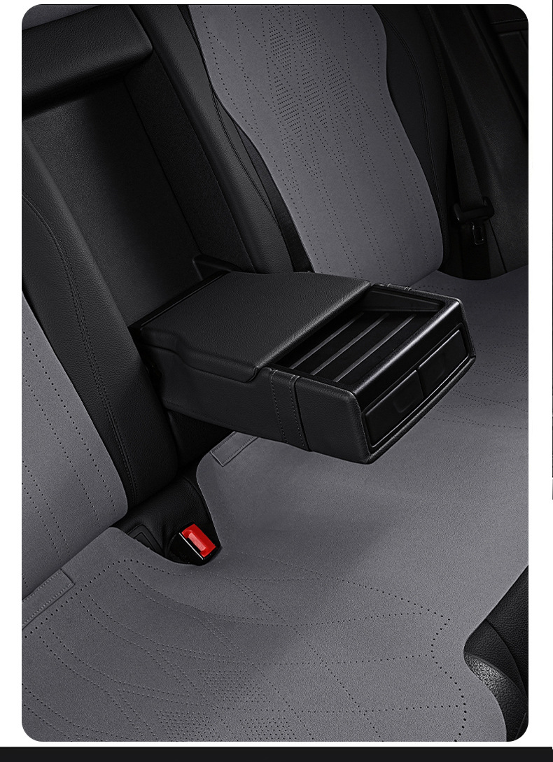 Car One-Piece Saddle Cushion, Universal for All Seasons, Suede Leather Perforated Breathable Seat Cushion, Seat Cover