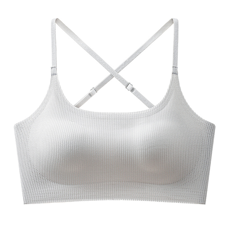 Hermoso sujetador de espalda muestra grandes y pequeños pechos reunidos sin anillo de acero ropa interior de niña ropa interior pecho pequeño sin taza vacía ropa interior reunida damas