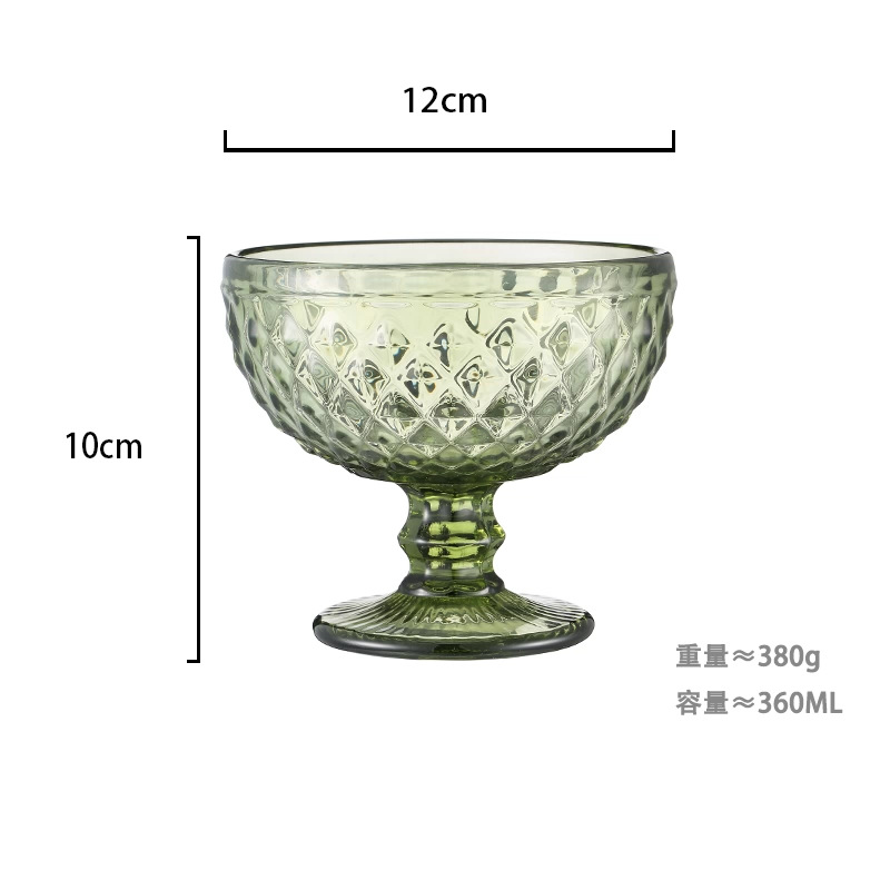 Copa de helado verde (diamante) 360ml-2