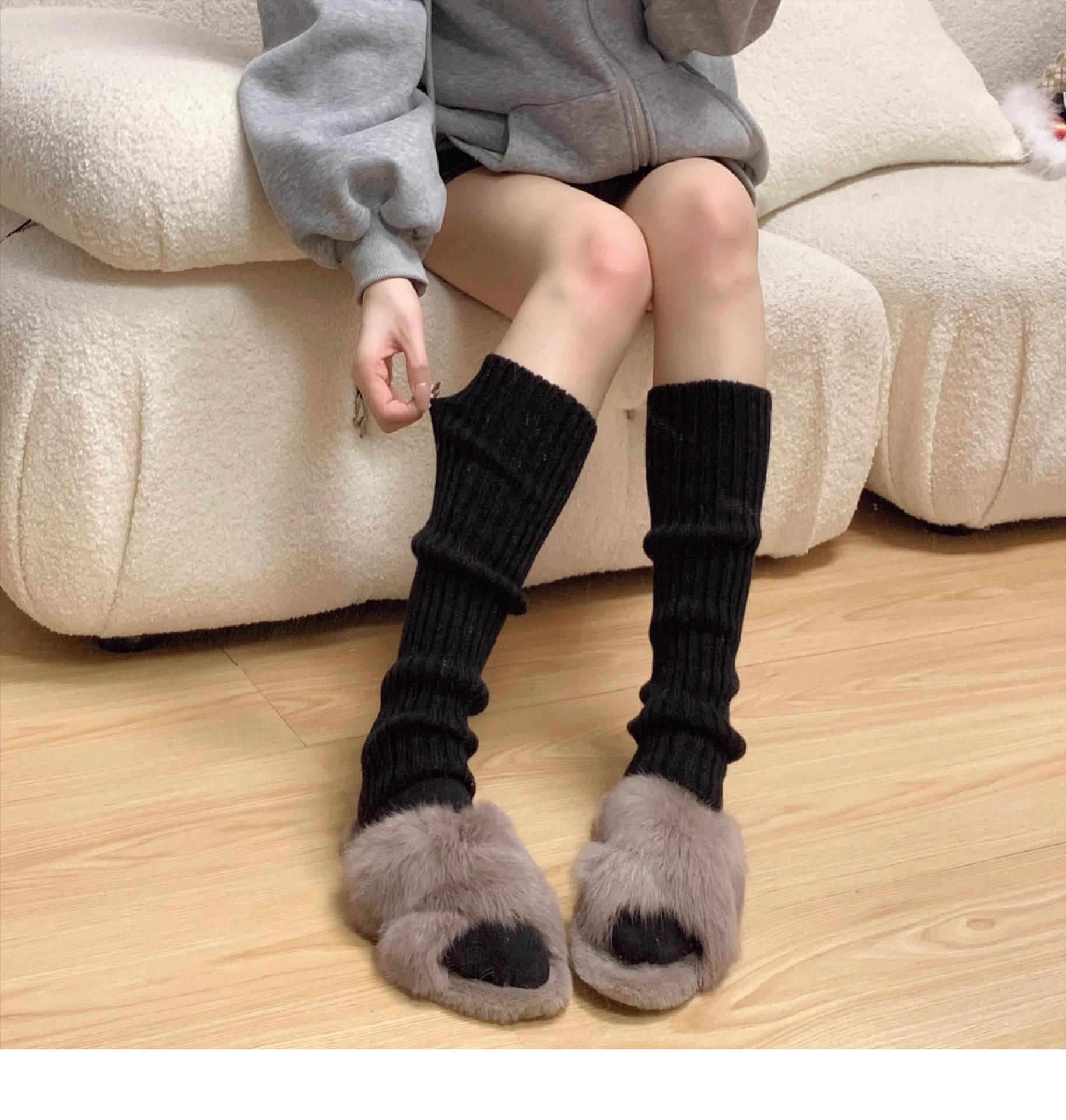 Calzini lavorati a maglia Calzini caldi a metà tubo Autunno/Inverno Calzini alti fino alle gambe Y2K Calzini Spice Preppy Pile per donna_voghion.com