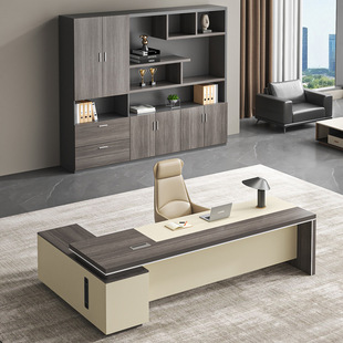 Wholesale Office Desk Simple Modern Office Furniture Table and Chair Combination Manager President Single Desk Executive Desk Old