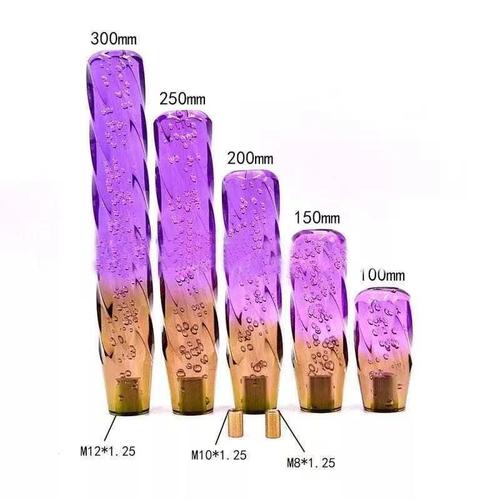 Cross-border car crystal twisted gear shift knob dual-color universal modification shift lever gear shift lever with lighting
