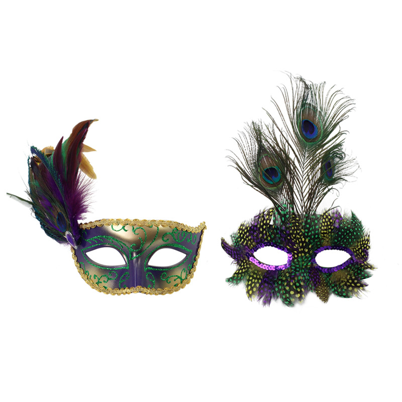 Amazon nueva máscara de plumas de sequillas máscara fiesta sexy mitad cara máscara de ojos fiesta