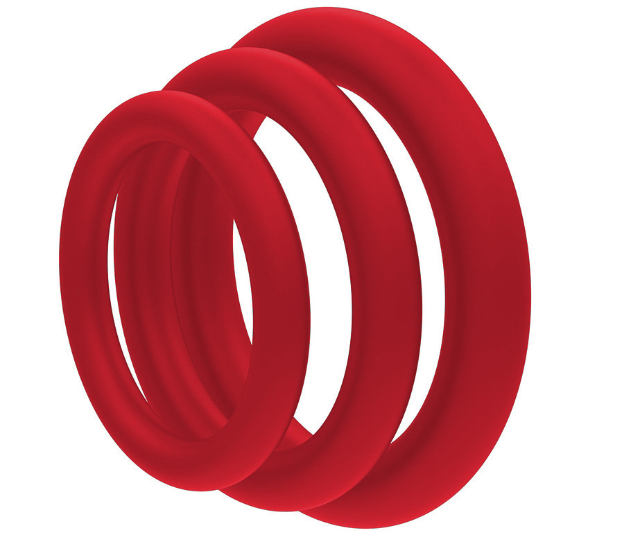 Populäre Verkaf Triple Ring Triple Chain Egg Ring Delay Lock Essence Virhaut fir komplex Ring Silikonring Spaass Sexprodukt_voghion.com