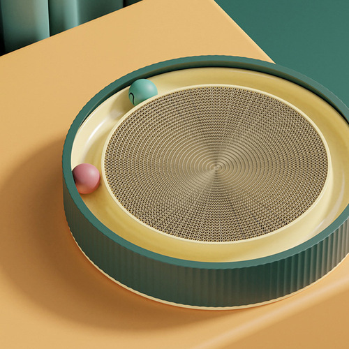 Cat scratching board cat toy with ball cat scratching board wear-resistant and non-shedding multi-color cat turntable claw grinding light luxury pet toy