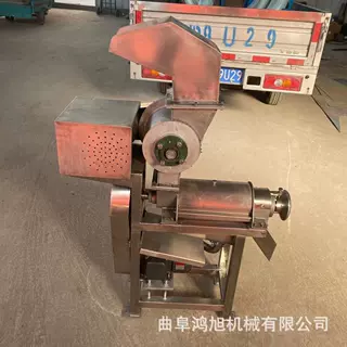 工业秋梨大型破碎榨汁设备 多种水果打浆机 立式款生姜螺旋出汁机