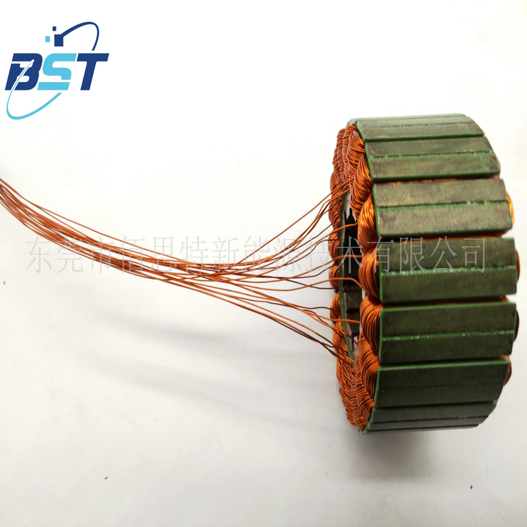 半自动叠压绕线分布式绕组定子