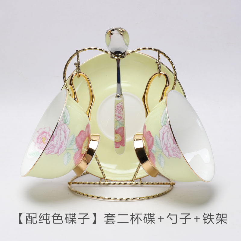 China de hueso taza de café y platillo traje hogar europeo lujo británico tarde té Taza de cerámica juego de té caja de regalo traje