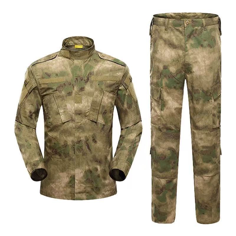 Trajes de camuflaje negros transfronterizos para hombres al aire libre tácticos trajes de entrenamiento resistentes al desgaste herramientas primavera y otoño fabricantes al por mayor