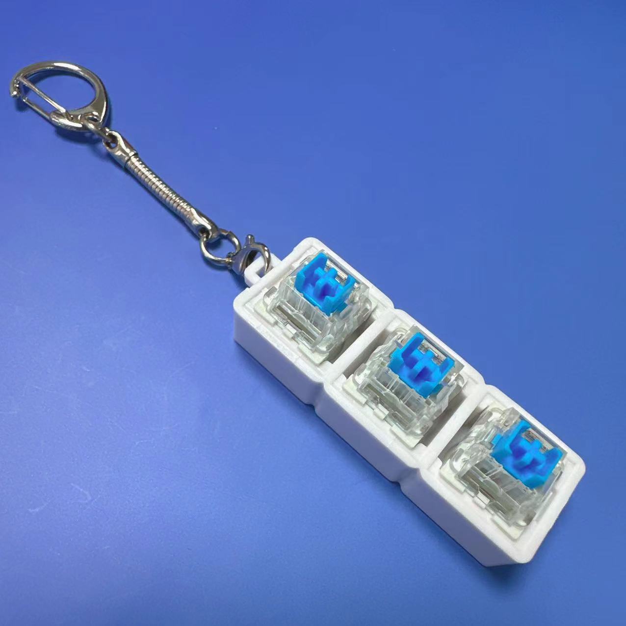 Three keys - white shell base + snake bone