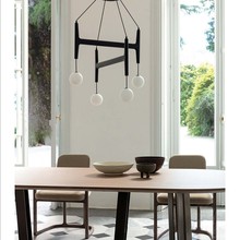 侘寂风复古艺术设计吊灯北欧餐厅餐桌民宿创意灯具后现代实木灯具