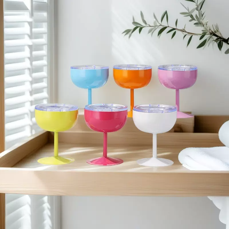 5oz小酒杯304不锈钢高脚杯红酒香槟杯吸管杯小杯鸡尾酒葡萄酒北欧