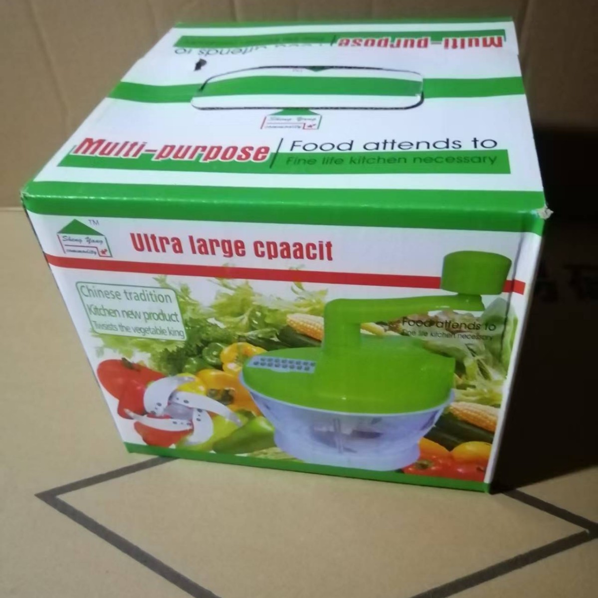 Cortador de Verduras Manual Multifuncional de Plástico para Cocina