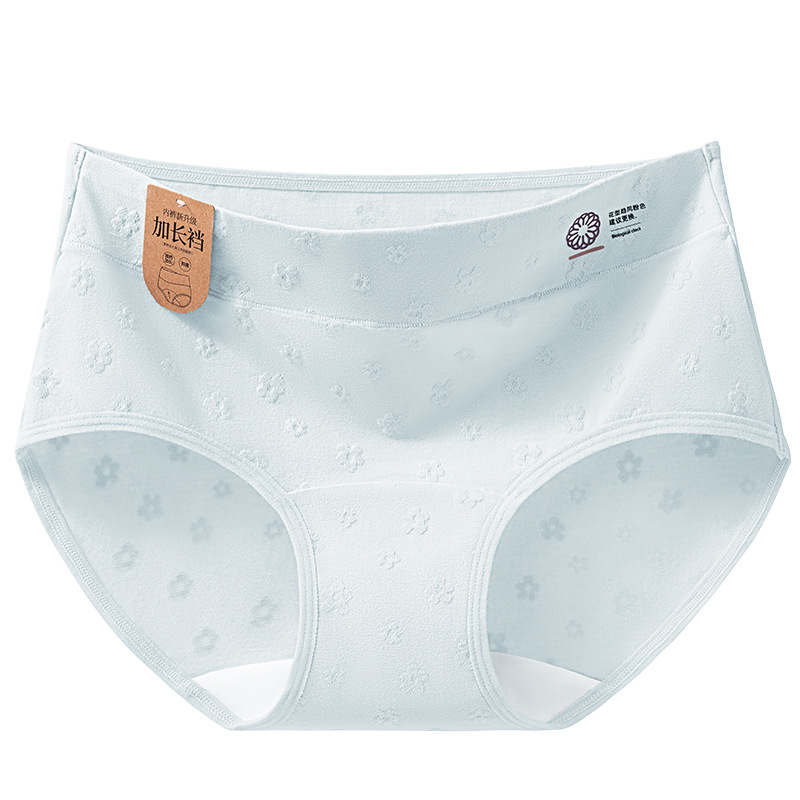 Renovación de la tecnología estándar patentada recordatorio de lavado y reemplazo de bragas de algodón transpirables de entrepierna larga 10A bragas de algodón antibacterianas para mujer