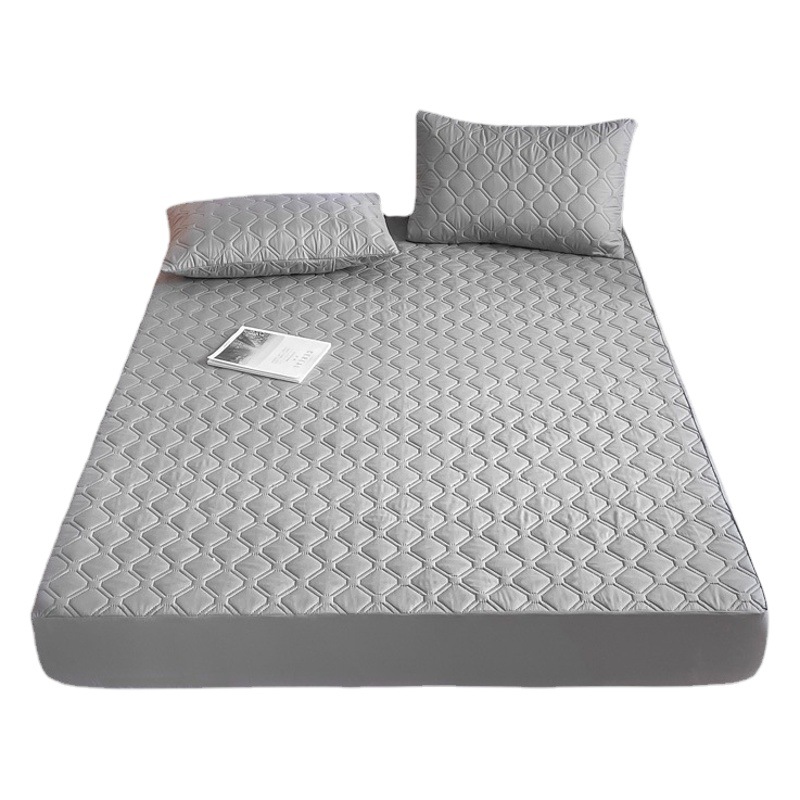 Transfronteriza Amazon Piel de camarón colcha impermeable máquina lavable color sólido colchón cubierta de colchón a prueba de orina cubierta de colcha grupo compra