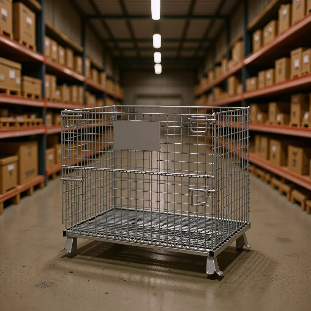 镀锌仓储笼超市分拣车商超蝴蝶笼叠式金属铁框网笼车间物流周转箱