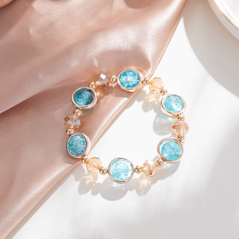 Daily Occasion Alloy Material Simple Style Water Droplets Glass Stone Alloy Wholesale Bracelets