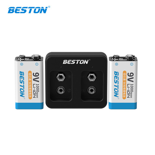 beston 9V lithium rechargeable battery set KTV microphone battery multimeter battery