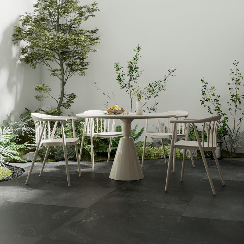 Nordic Plastic Dining Chair Outdoor Cafe Leisure Negotiation Chair Milk Tea Shop Table and Chair Home Balcony Leisure Chair