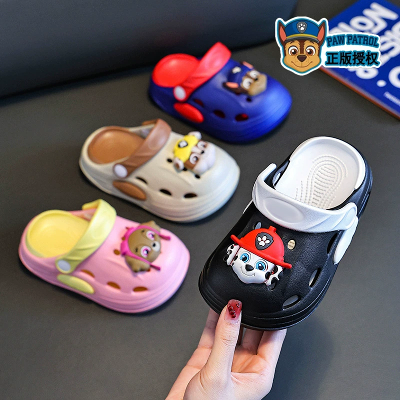 Детские сабо из ЭВА, милые тапочки с героями мультфильмов для мальчиков и девочек, нескользящие, износостойкие, дышащие, домашняя обувь Paw Patrol Baotou