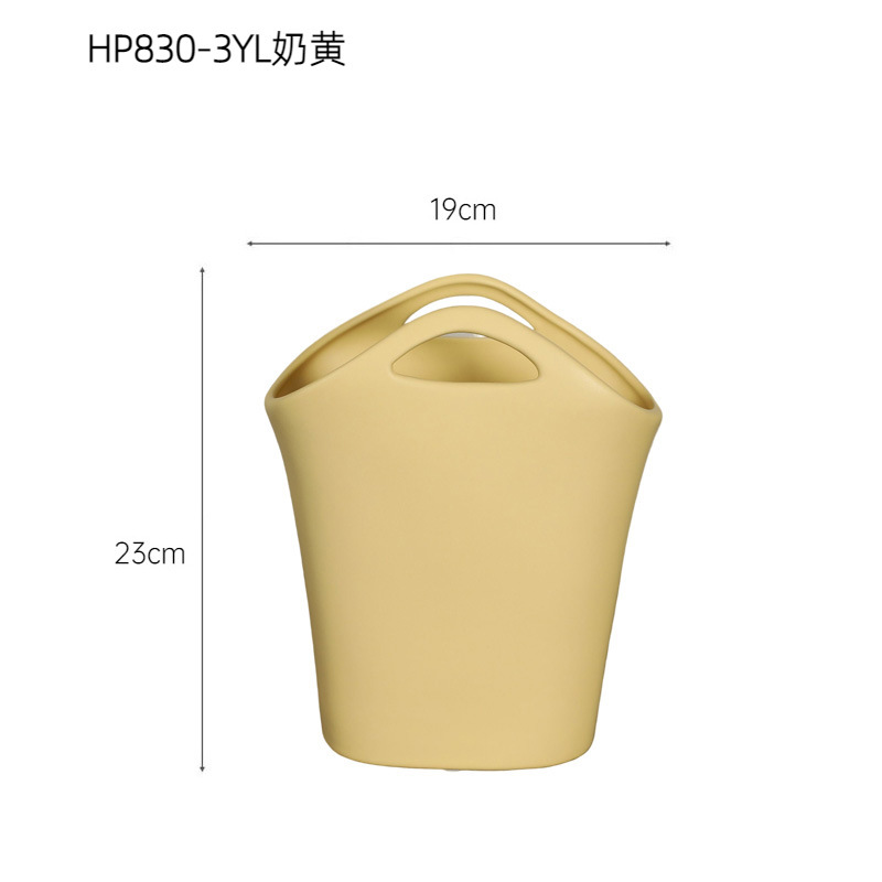 Crema estilo nicho bolso florero de cerámica decoración diseño sentido salón arreglo floral mesa comedor TV decoración del gabinete