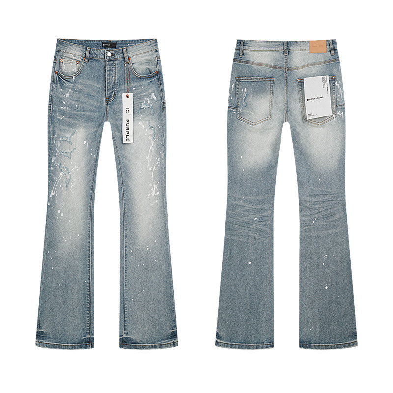 PURPLE BRAND JEANS美潮高街男士休闲破洞设计款修身显瘦牛仔长裤|undefined