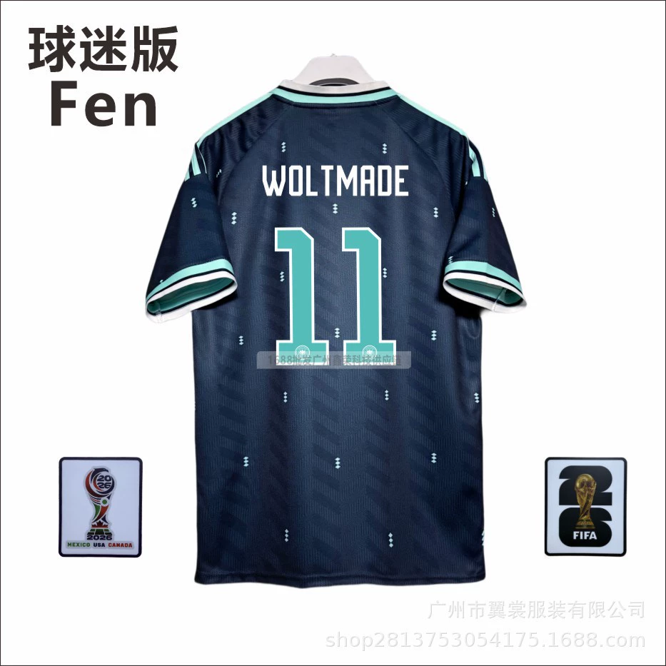 Футболка Germany 2026 away fan edition №10 Musiala №17 Wirtz, размеры S–3XL, варианты с повязкой