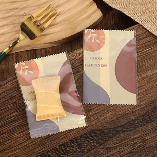 in stock Translucent Machine-sealed Bag Food Packaging Biscuits Snowflake Crisp Nougat Bag Scented Tea Food Packaging Bag