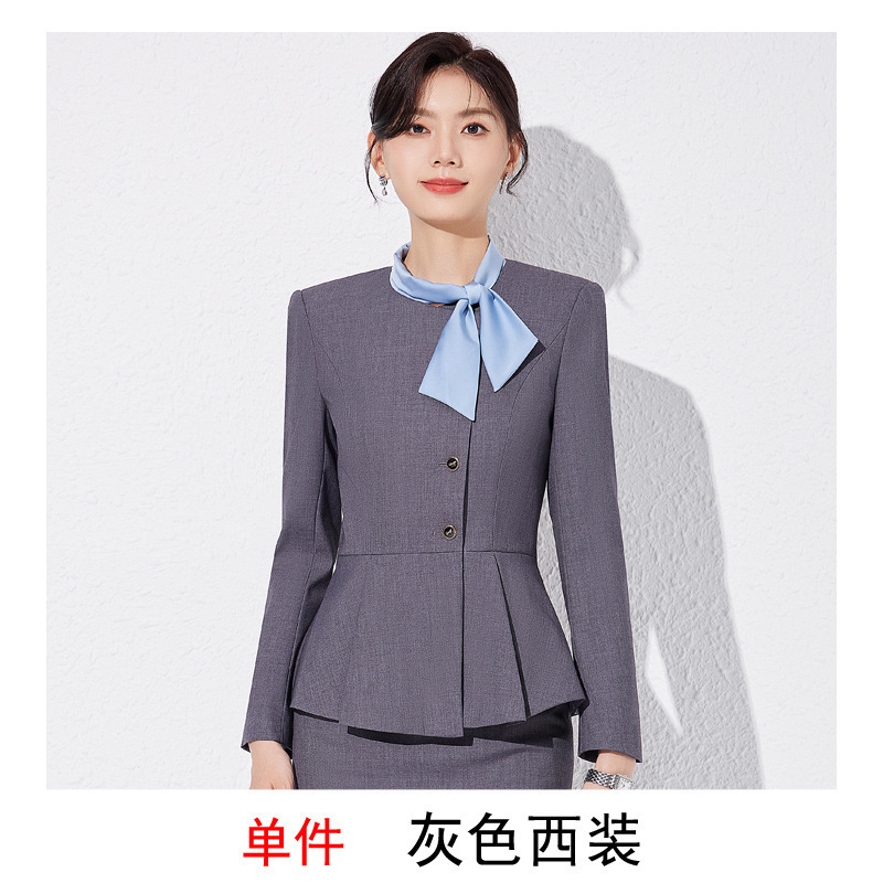 西装套装女新款秋季职业装高端气质珠宝店金店工装商场柜姐工作服|undefined