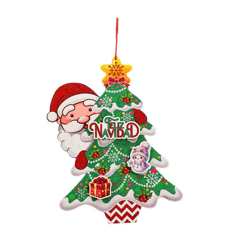 クリスマスの雰囲気のある紙製のステッカーで、家やお店やパーティーを飾るクリスマスアクセサリー、工芸品の卸売|undefined