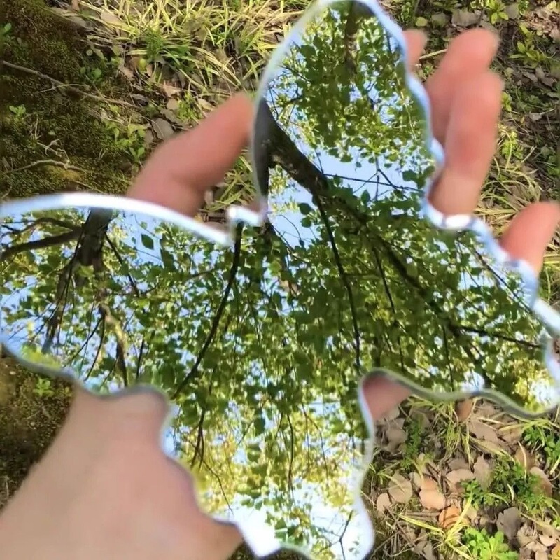 Makeup Mirror, Same Style as the Makeup and Photo-Taking Tool, Portable for Xiaohongshu Photos, Acrylic Mirror, Butterfly Design, Portable