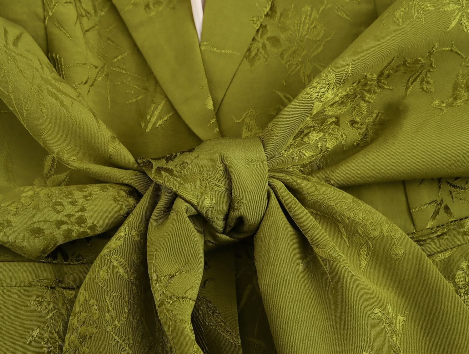 Women's 2024 summer new bow decoration jacquard suit straight leg pants set_voghion.com