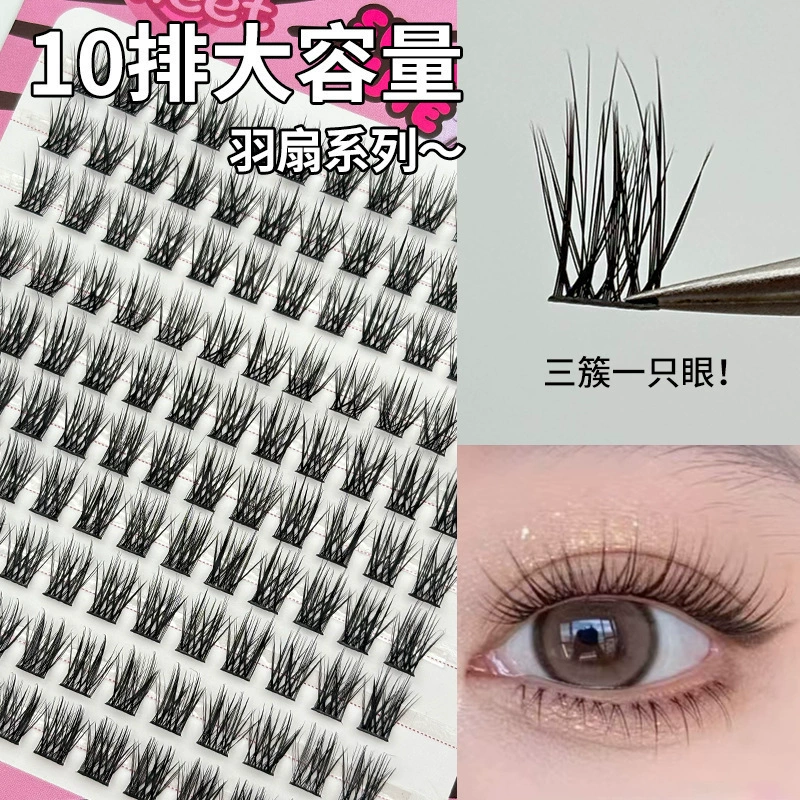 Mixed False Eyelash Clusters, Large-Capacity Multi-Style Kit, Cluster Packs 4–15 mm