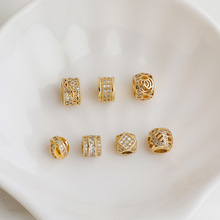 14K����ɫ�ʯ�A�δ�׸��� �U�����ξ��K������� diy�Ʒ���