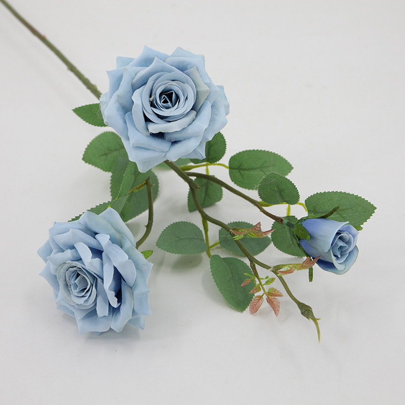 Rosa artificial sola sensación de múltiples cabezas rosa boda flor artificial sala de estar decoración tiro flor artificial flor de seda al por mayor