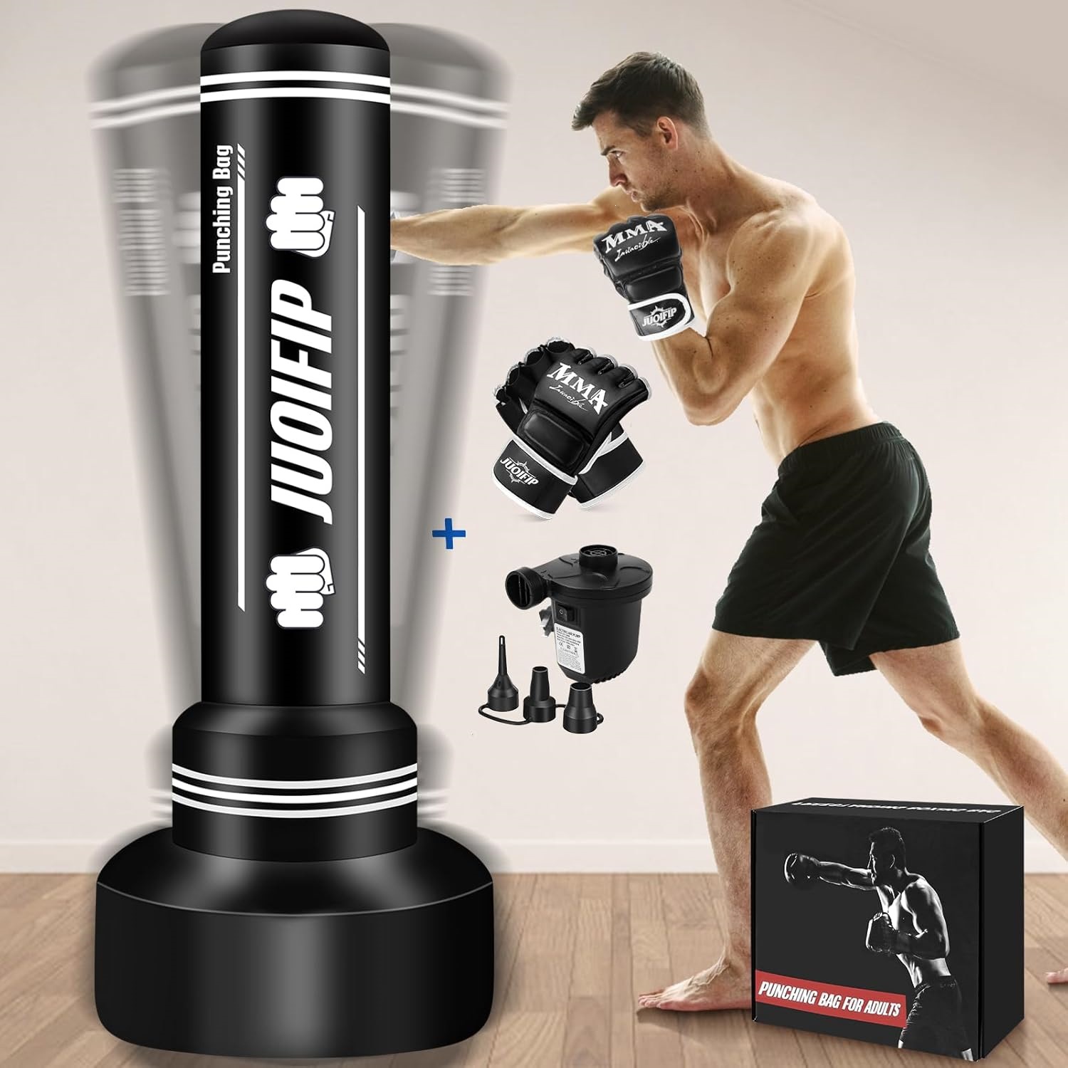 Thickened inflatable boxing column for adults, inflatable standing punching bag, inflatable punching bag for venting anger