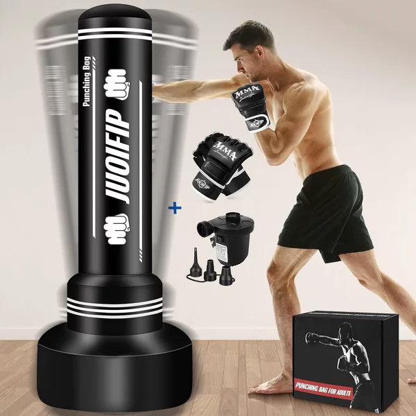 Thickened inflatable boxing column for adults, inflatable standing punching bag, inflatable punching bag for venting anger