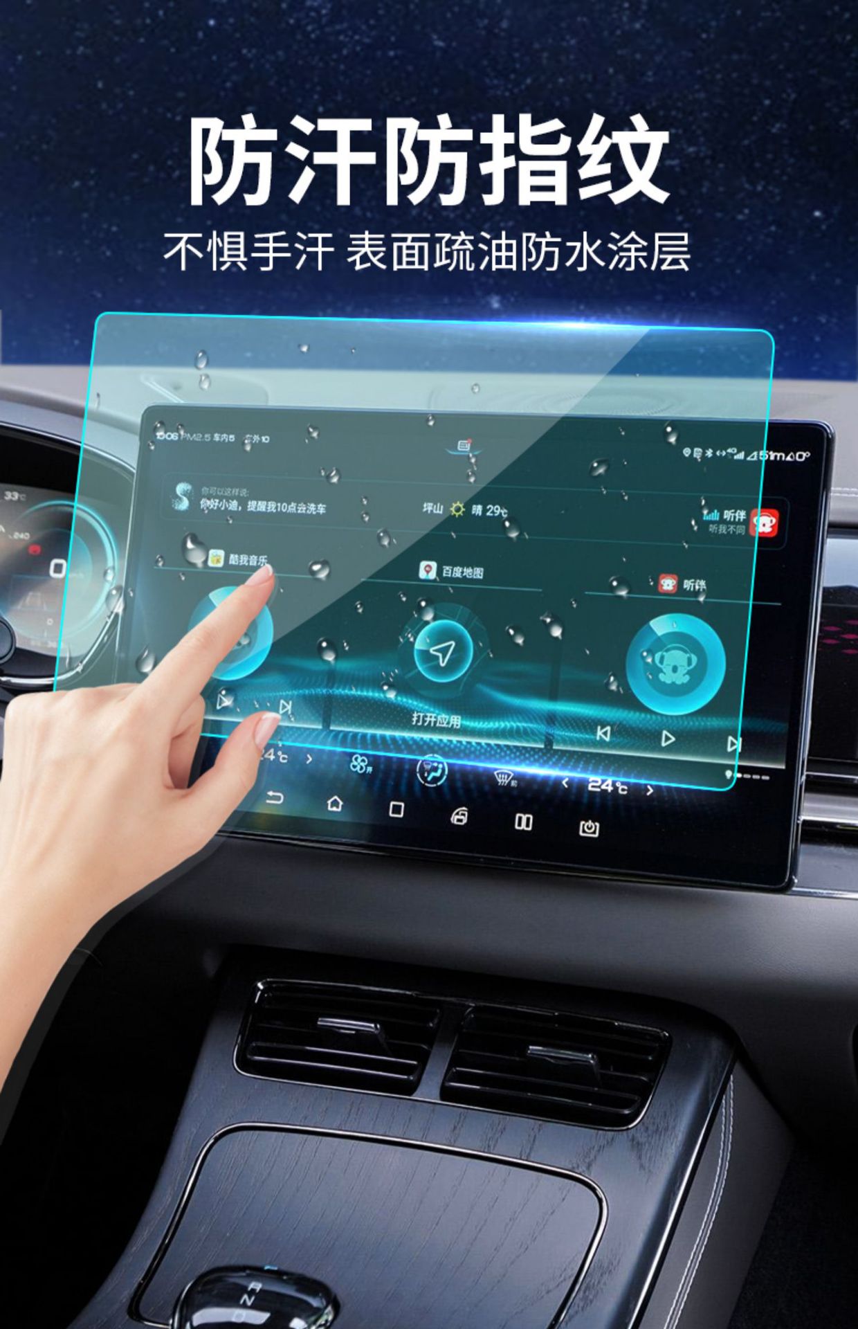 Car navigation film, anti-reflective, frosted, cuttable, car dashboard protective film, instrument panel display screen protector