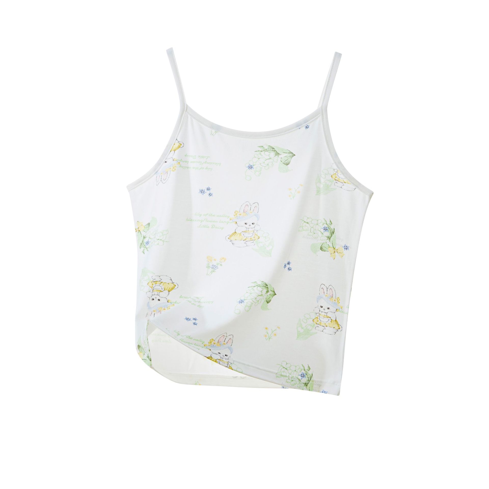 전체에 백합 토끼가 프린트된 DD986 [가벼우면서 통기성이 좋은 싱글팩]