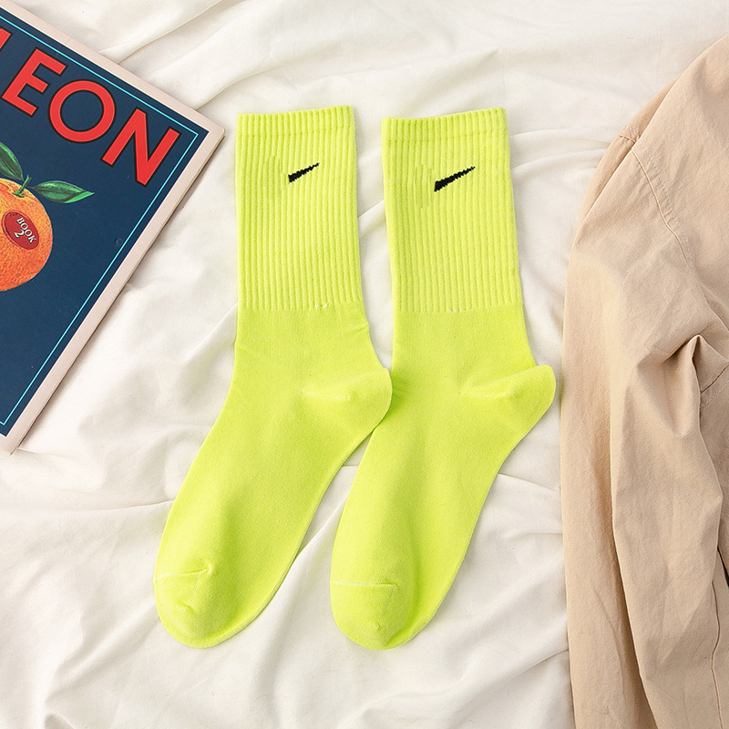 Calcetines de media pantorrilla para mujer, verano, algodón puro multicolor, resistentes, ideales para baloncesto