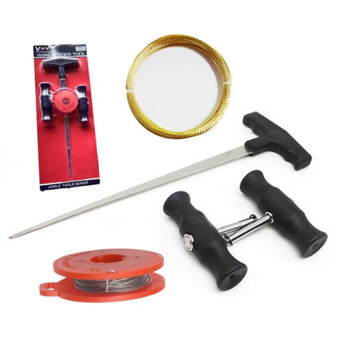 Car windshield glass removal and installation steel wire tool, wire saw type disassembly tool, hand-pull steel wire puller, disassembly and assembly knife